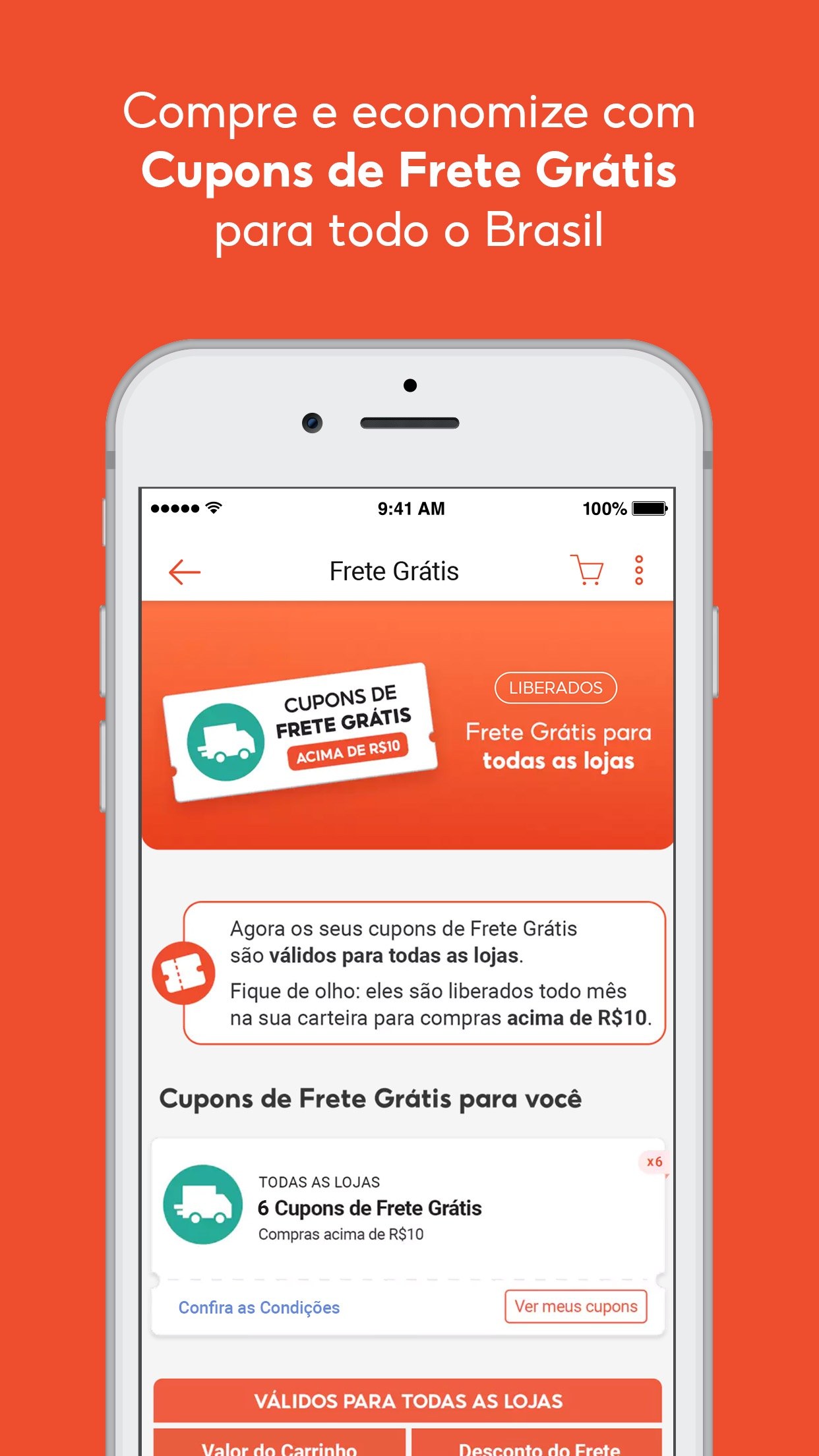 Shopee com Cupons de Frete Grátis no app oficial