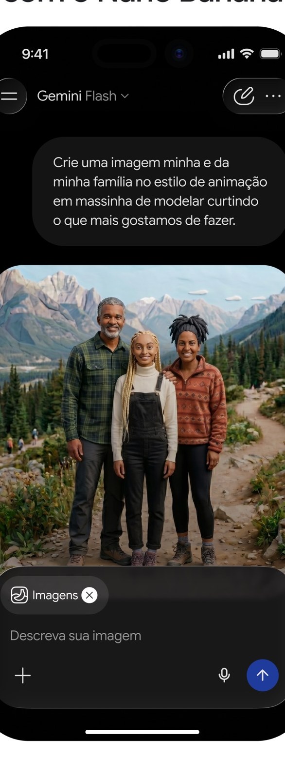 Gemini com Gere imagens e o resultado gerado na conversa