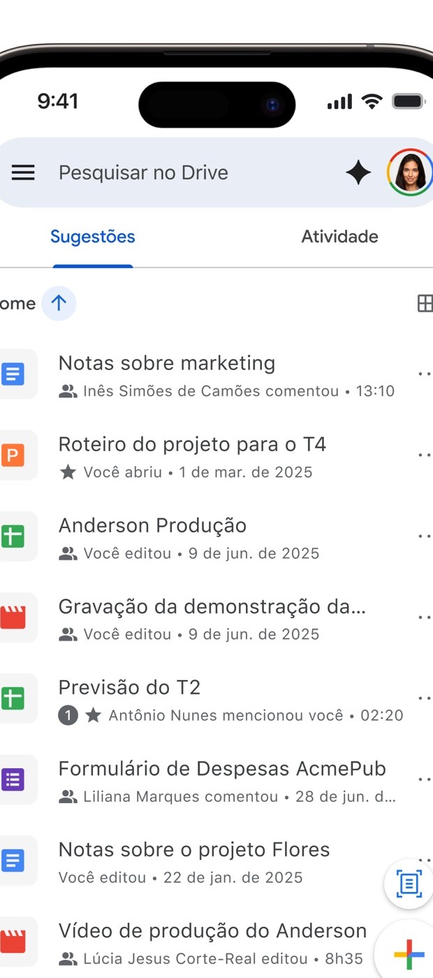 Tela oficial do app Google Drive, destino do backup do WhatsApp no Android